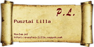 Pusztai Lilla névjegykártya